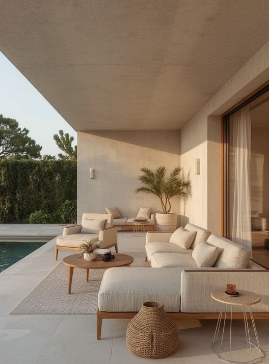 Outdoor terrace with pool